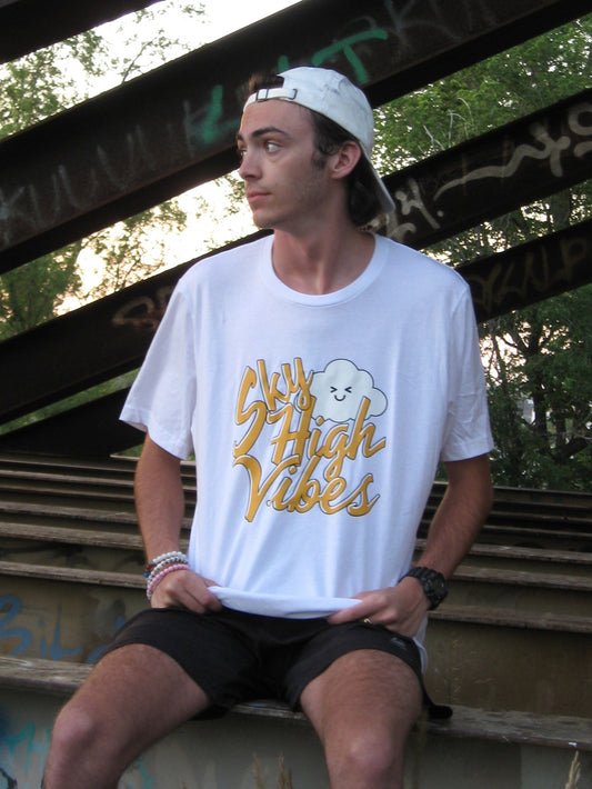 Miles High: Sky High Vibes Unisex T-Shirt. 100% Cotton. ORIGINAL