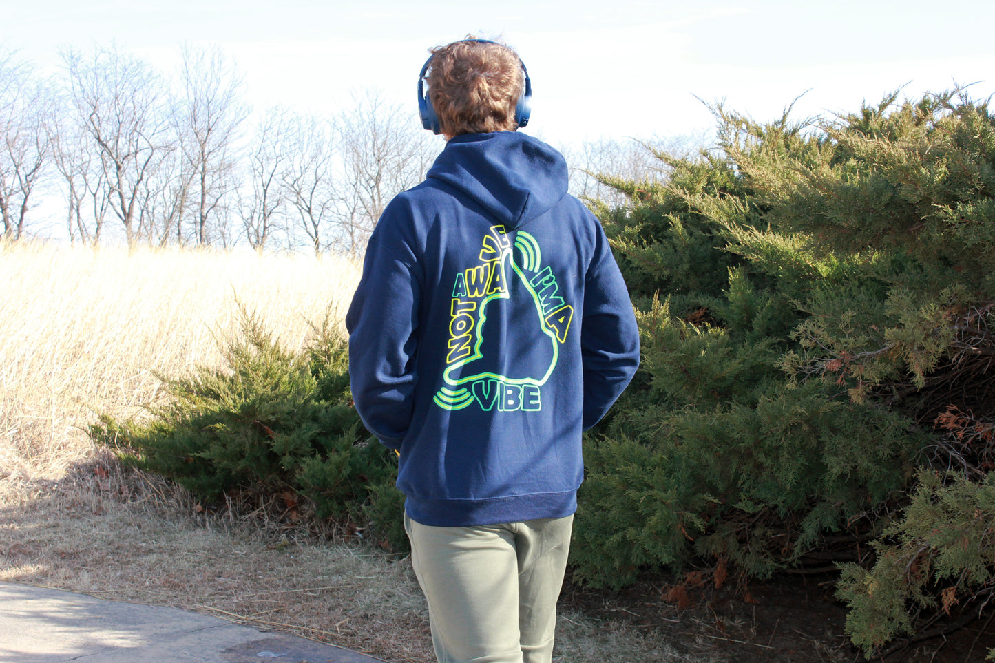 Not A WAVE I'm a VIBE- Hooded Sweatshirt
